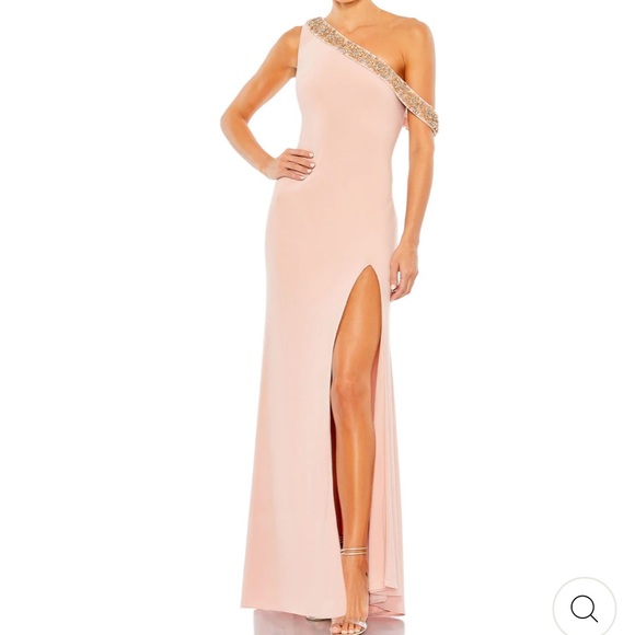 Mac Duggal High Slit Asymmetrical Dress - Picture 1 of 15